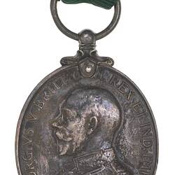 Medal - Territorial Force Efficiency Medal, King George V, Great Britain, Gunner Acting Corporal James Veitch Stewart, circa 1917