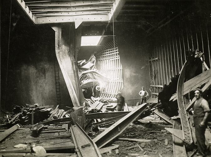 Men in Wreckage, circa 1930s