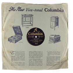 Disc Recording - Columbia, Double-Sided, 'Les Millions D'Arlequin-Serenade' & 'Minuet', 1926-1936