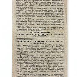 Pamphlet with text in Spanish and French