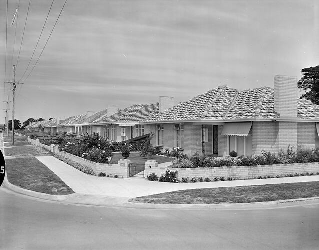 Row of Houses, Clareville, Springvale, Victoria, 12 Nov 1959