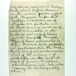 Hand-written page of letter