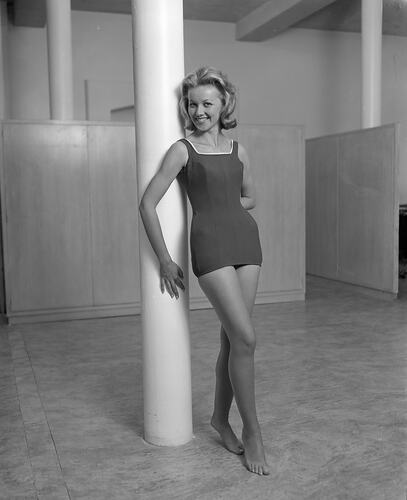 Australian Wool Board, Female Modelling Swimwear, Victoria, 22 Jan 1960