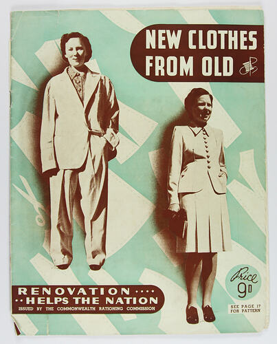Booklet cover showing woman in man's suit and woman in dress.