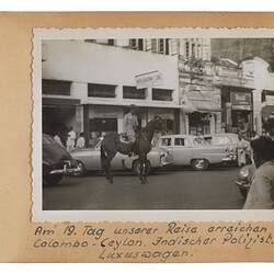 Photograph - Album Page 15, Street Scene In Colombo, MS Skaubryn, Walter Lischke, Nov-Dec 1955