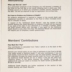 Booklet - Kodak (Australasia) Pty Ltd, An Outline of The Staff Superannuation Plan, 1 January 1974. Page 3