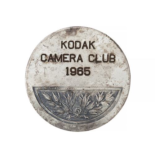 Medal - Kodak Camera Club, 'Second Slide of the Year', Melbourne,1965