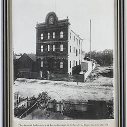 Photograph - Baker & Rouse Pty Ltd, Austral Laboratory at Yarra Grange, Abbotsford, Victoria, circa 1896-1908