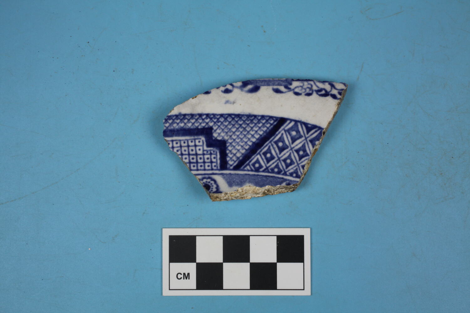 Plate Ceramic, Whiteware, Transfer Printed, Blue, Willow Pattern