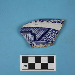 Plate - Ceramic, Whiteware, Transfer Printed, Blue, Willow Pattern, post circa 1805