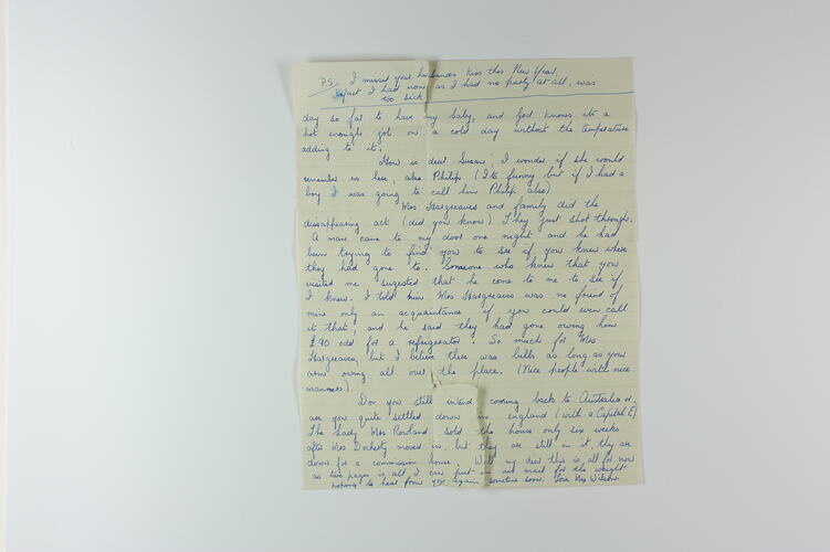 Letter - Mrs Wilson, Frankston, Melbourne to Eileen Leech, Middlesex, England, 22 Jan 1957