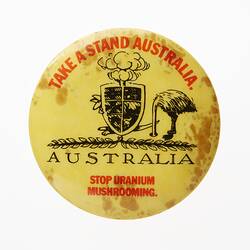 Badge - Take A Stand Australia, circa 1975-1989