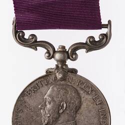 Medal - Meritorious Service Medal, King George V, Queen Victoria, Great Britain, circa 1918 - Obverse