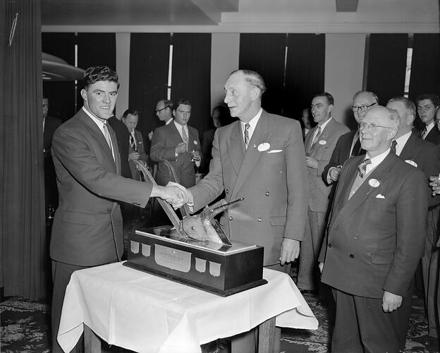 Man Receiving Ploughing Award, Albert Park, Victoria, Sep 1958