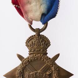 Medal - 1914-1915 Star, Great Britain, Private Frederick John Hurst, 1918 - Obverse