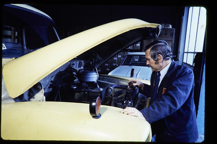 Kodak Australasia Pty Ltd, Mechanic Working on a Motor Truck, Coburg, circa 1970s