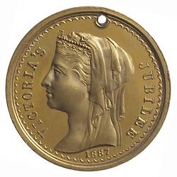 Medal - Jubilee of Queen Victoria, Malvern, Victoria, Australia, 1887