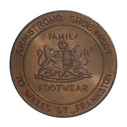 Medal - Armstrong Shoe Mart, Frankston, Victoria, Australia, 1978