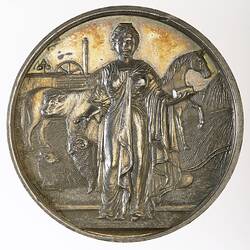 Medal - National Agricultural Society of Victoria, First Prize, Victoria, Australia, 1889