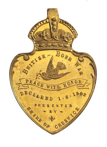 Medal - Edward VII Coronation and Boer War, Shire of Creswick, 1902 AD