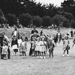 Photograph - H.V. McKay Massey Harris, Toddlers Race at Company Picnic, Frankston, Victoria, Mar 1949