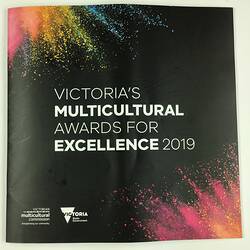 Booklet - Nyadol Nyuon, Victorian Multicultural Awards For Excellence, Melbourne, 2019