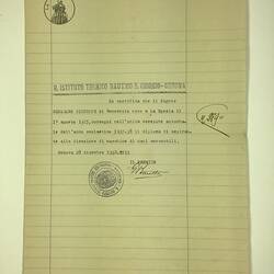 Academic Record - Giuseppe Gonzales From Institute Nautical Technology, Genoa, Italy, 28 Dec 1938