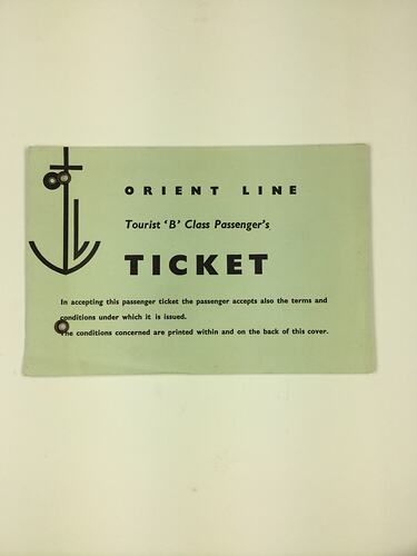 HT 54683, Passenger Ticket - SS Oronsay, Issued to Miss B A Adams, 3 Feb 1959 (MIGRATION), Document, Registered
