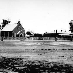 Negative - Churches, Charlton, Victoria, 1898