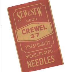 Needlebook - Crewel 3/7, Sew & Sew Nickel-Plated Needles, circa 1950-1970