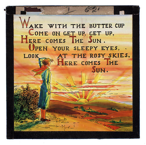 Lantern Slide - Universal Opportunity League, 'Wake With the Butter Cup'
