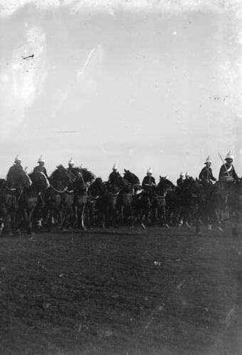 Stereograph - Glass, Mounted Troops, Federation Celebrations, 1901