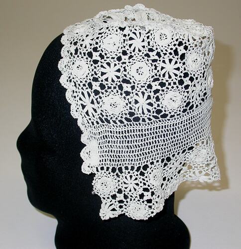 Bonnet - White Crochet