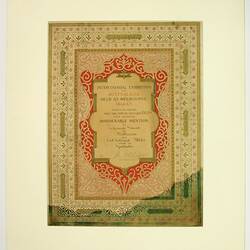 Certificate - Intercolonial Exhibition of Australasia, Awarded to Thomas Gaunt, 1866-67