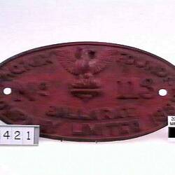 Locomotive Builders Plate