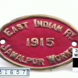 Locomotive Builders Plate