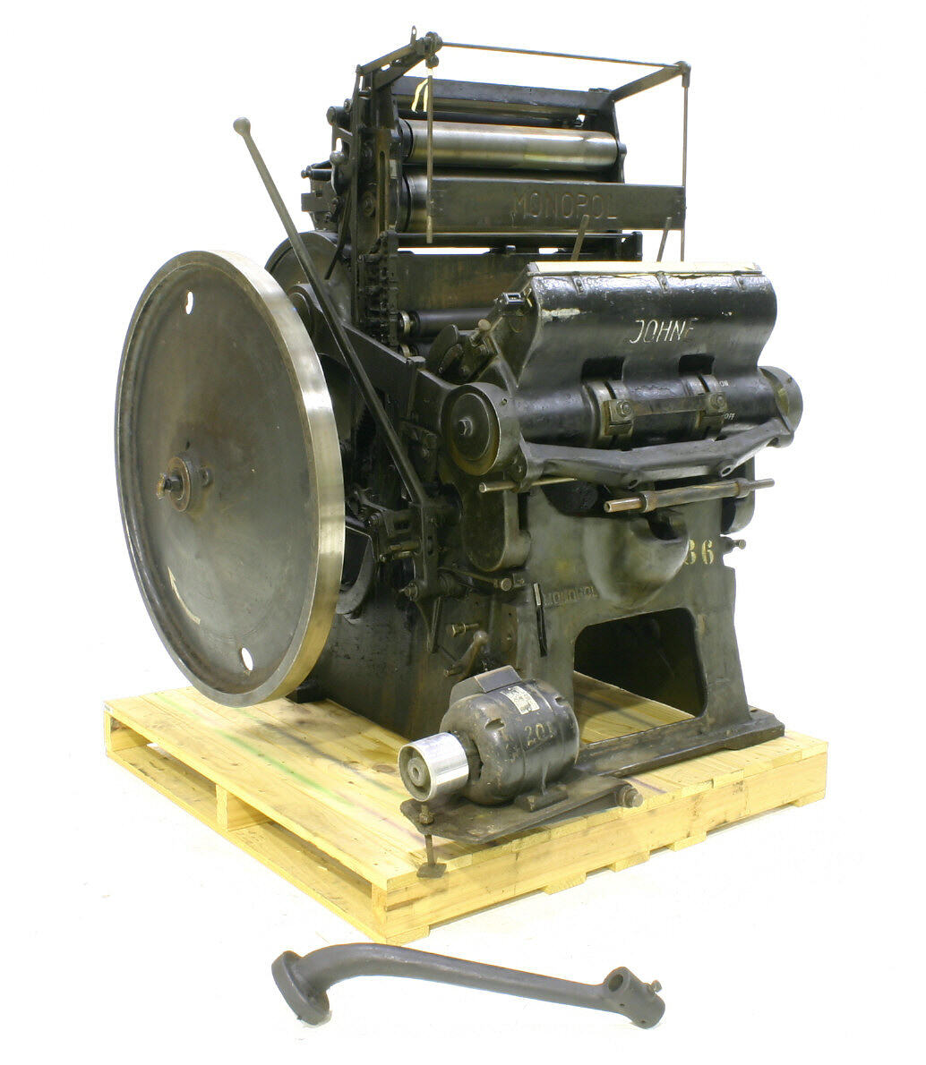 Treadle-operated 'Minerva' platen printing press made by H. S. Cropper and  Co.
