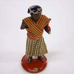 Indian Figure - Moor-Man Servant with Money-Bags, Pune, Clay, circa 1867