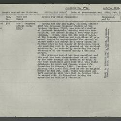Diary - World War I, 13th Australian Field Ambulance, 1916-1919