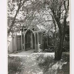 Photograph - Yarra Grange Cottage Back Entrance and Powder & Solution Department, Kodak Factory, Abbotsford,1948