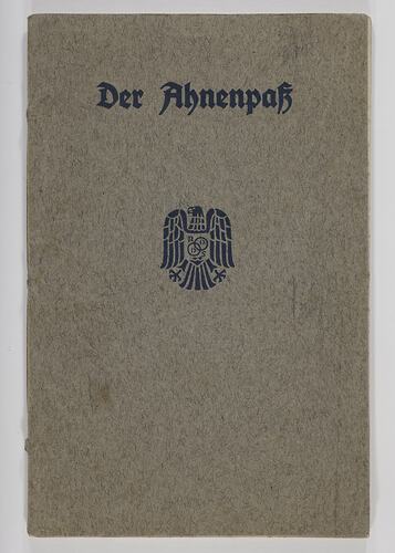 Booklet - 'Der Ahnenpass',Third Reich