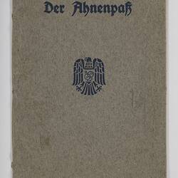 Booklet - 'Der Ahnenpass', Third Reich, Germany, circa 1937