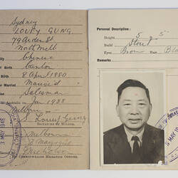 Certificate of Registration - Issued to Sydney Louey Gung, Commonwealth of Australia, 3 May 1948
