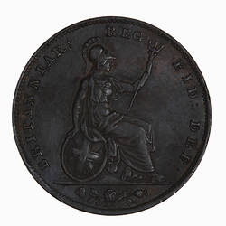 Coin - Farthing, Queen Victoria, Great Britain, 1855 (Reverse)