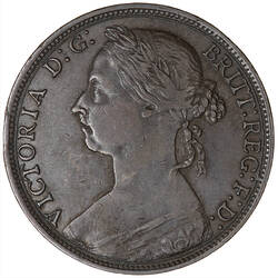 Coin - Penny, Queen Victoria, Great Britain, 1890 (Obverse)