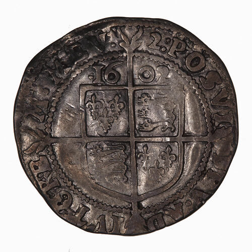 Coin - Sixpence, Elizabeth I, England, Great Britain, 1602 (Reverse)