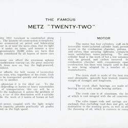 Finlay Bros. Metz Roadster