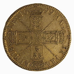 Coin - 5 Guineas, William III, Great Britain, 1699 (Reverse)