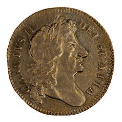Coin - Guinea, Charles II, Great Britain, 1683 (Obverse)