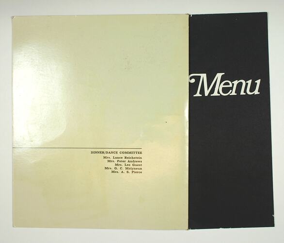 Souvenir Menu - Top Air Restaurant, Melbourne Airport, Tullamarine, Victoria, Jul 1970